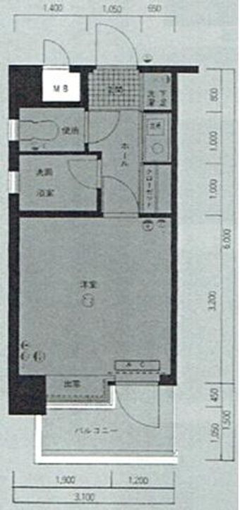 福岡県福岡市博多区美野島2丁目(マンション)の賃貸物件の間取り