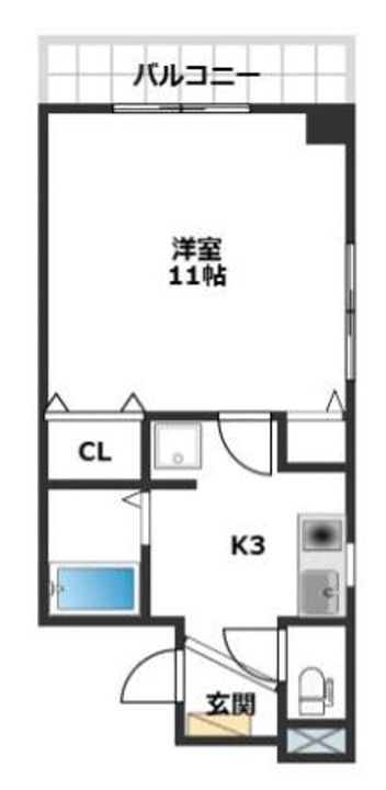 福岡県福岡市博多区比恵町(マンション)の賃貸物件の間取り