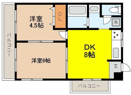 カンタル御影の間取り