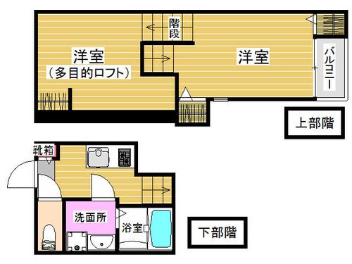 ハーモニーテラス梅林II201の間取り