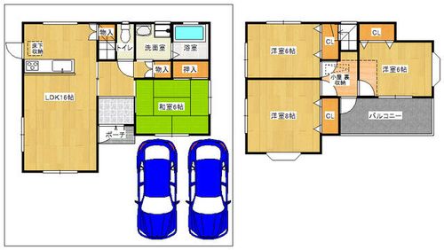 京都府城陽市寺田宮ノ平(一戸建)の賃貸物件の間取り