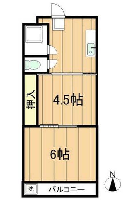 愛知県名古屋市中村区稲上町3丁目(マンション)の賃貸物件201の間取り