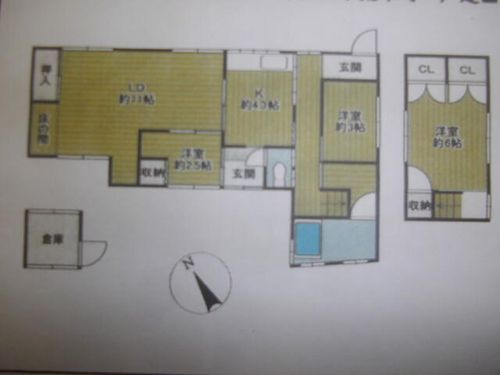 大阪府岸和田市荒木町1丁目(一戸建)の賃貸物件の間取り