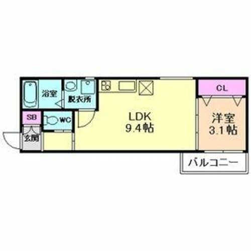 大阪府大阪市鶴見区今津北4丁目(アパート)の賃貸物件の間取り