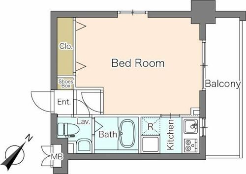 福岡県福岡市中央区六本松2丁目(マンション)の賃貸物件の間取り