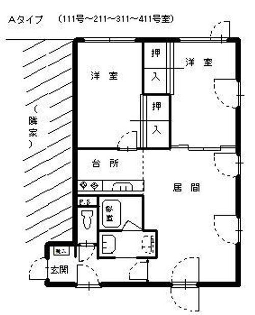 コスモ紋別311の間取り