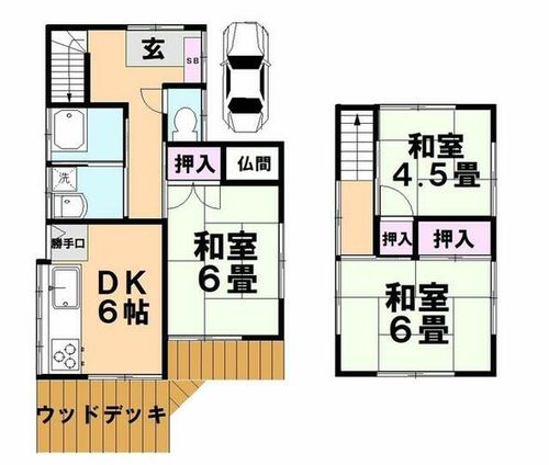 福岡県糟屋郡志免町田富1丁目(一戸建)の賃貸物件の外観