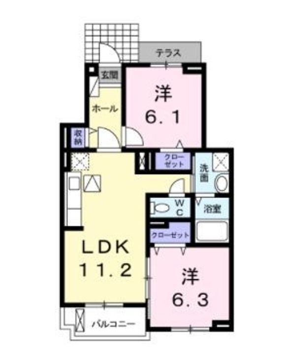 フリーディア102の間取り