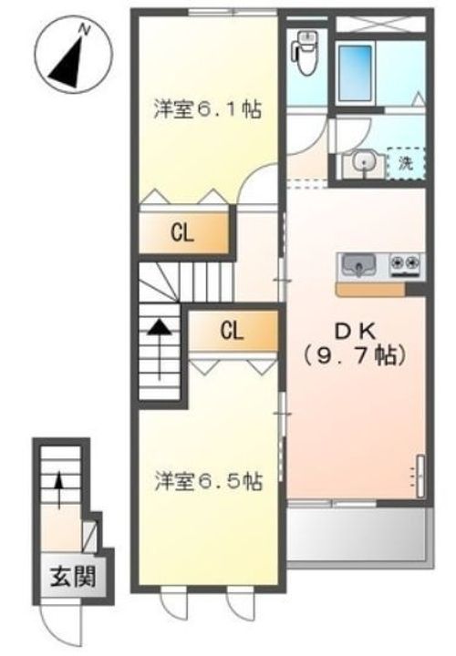 スカイム205の間取り