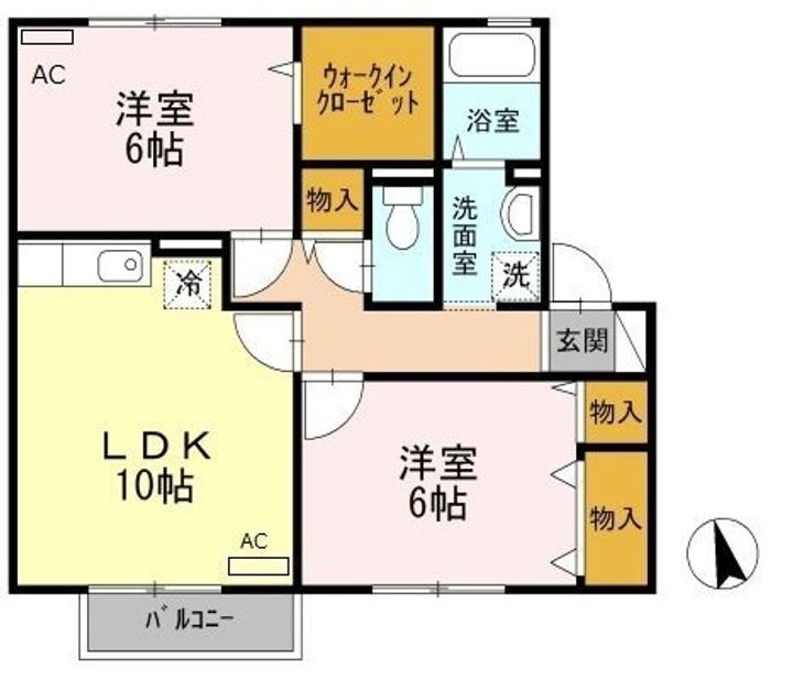 ハピネス山田 B202の間取り