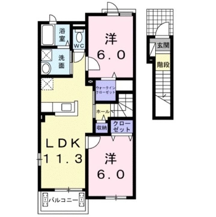 ジェルメⅡA203の間取り