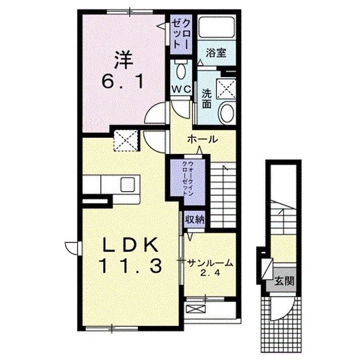 オルタンシア Ⅰ201の間取り