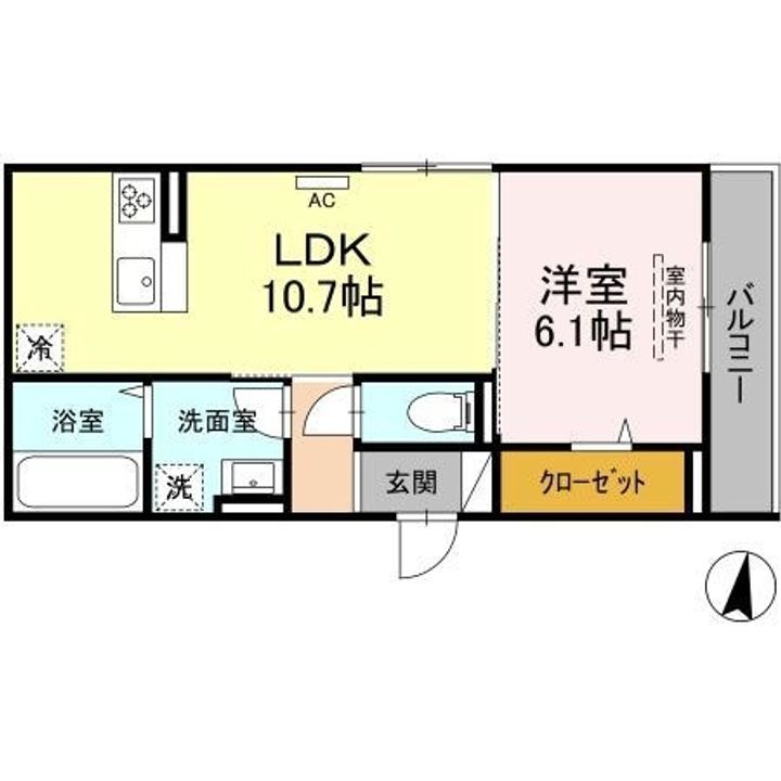 ベルフィーユⅡ203の間取り