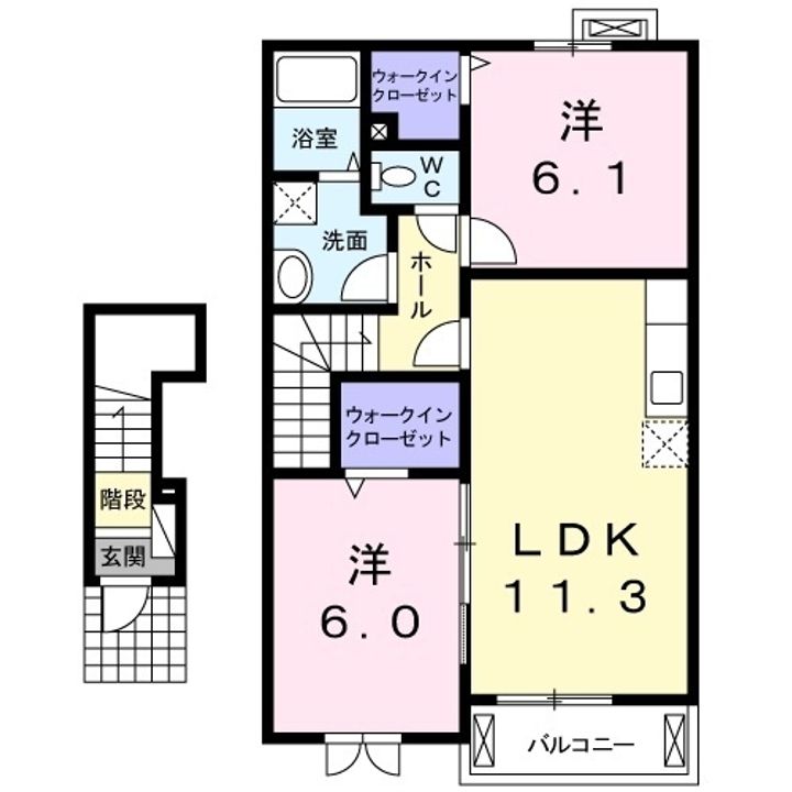 ボヌール203の間取り