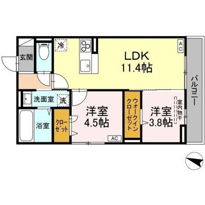 ラ・ヴィータ305の間取り