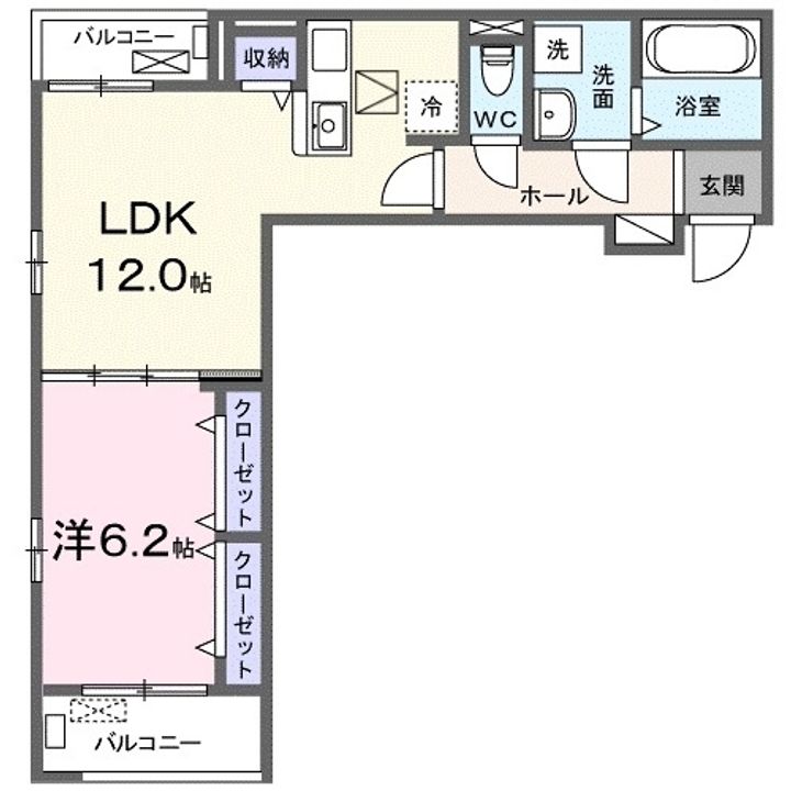 カーサ・ソレイユ B102の間取り