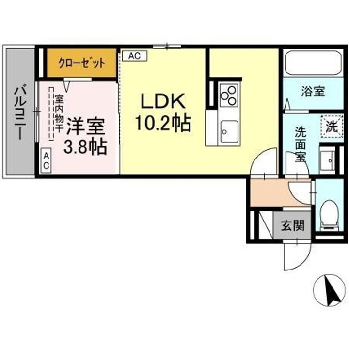 D-residence曙町1丁目302の間取り