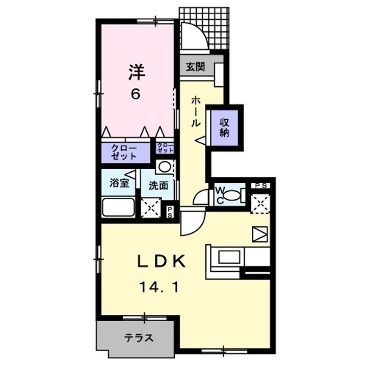 ル コルヌイエB104の間取り