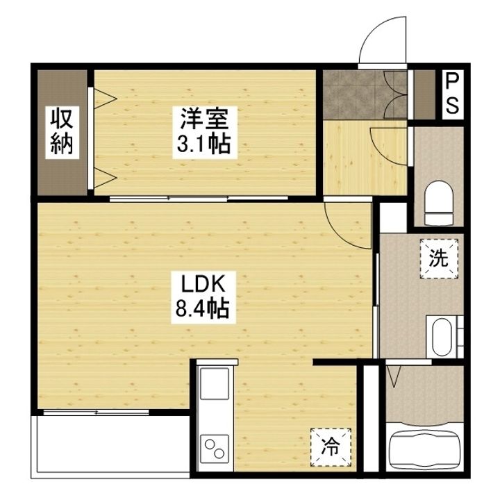 月光福山東壱番館107の間取り