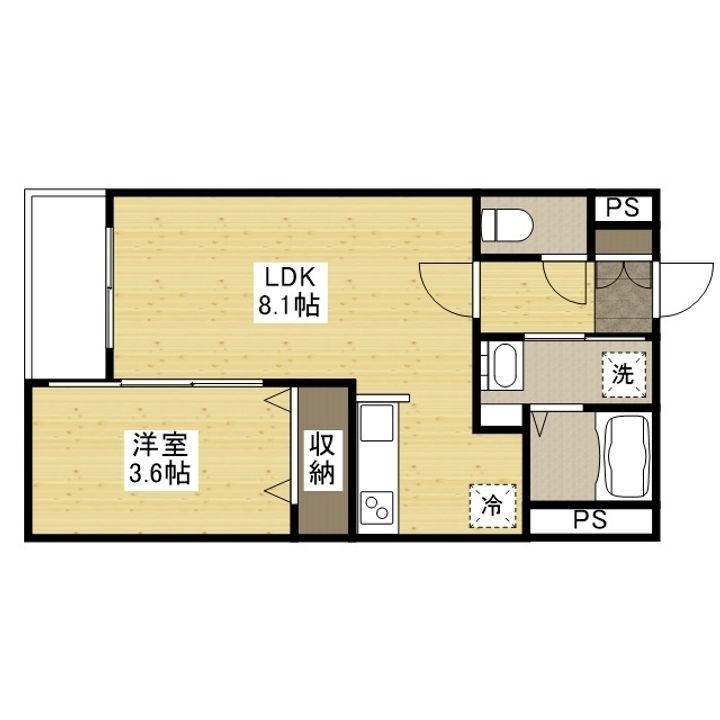 月光福山東壱番館301の間取り