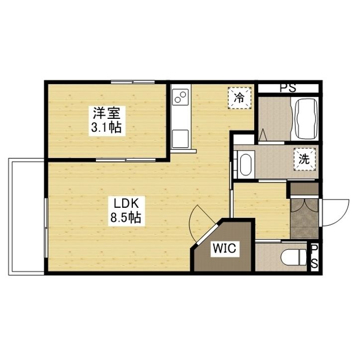 月光福山東壱番館306の間取り