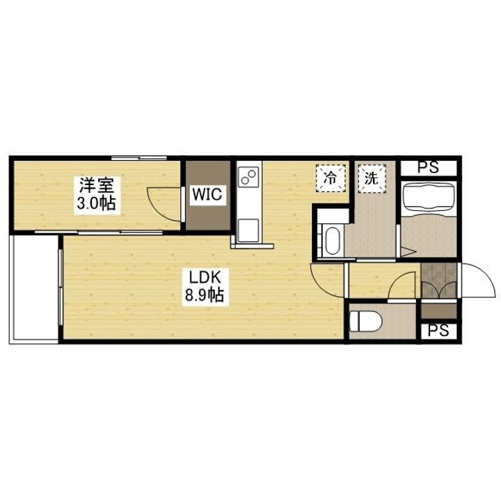 月光福山東弐番館210の間取り