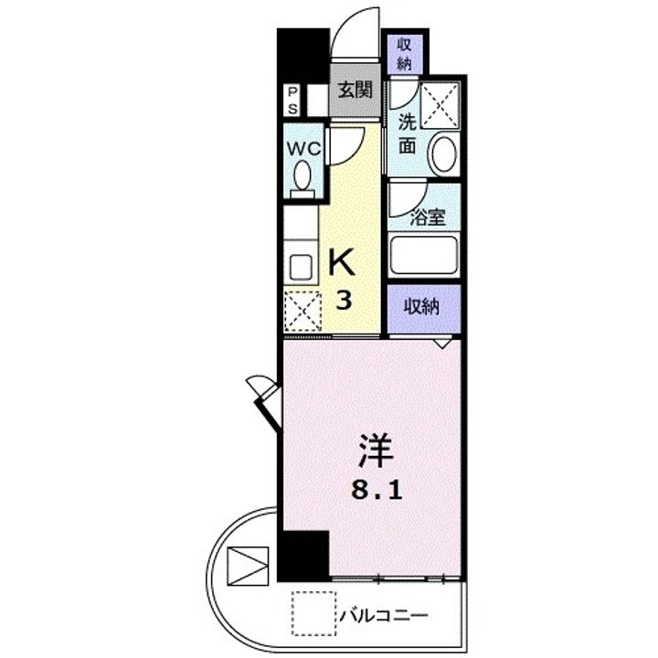 シューテル宝町506の間取り