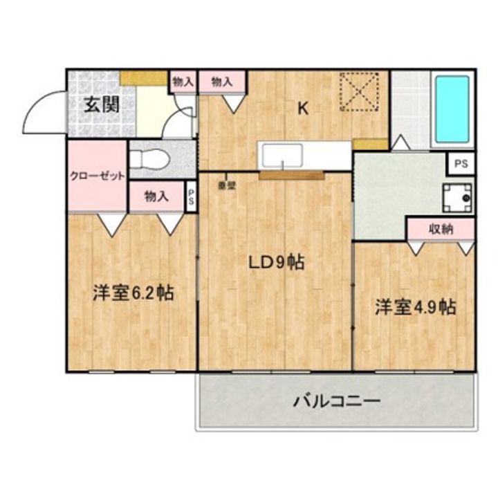 曙町1丁目新築マンション201の間取り