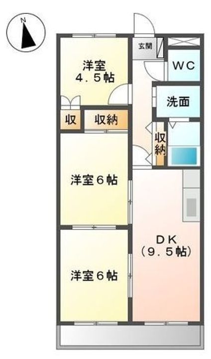 カームネスト302の間取り