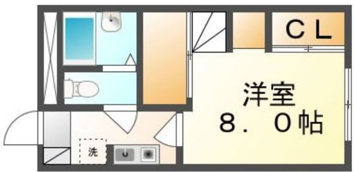 レオパレス海幸Ⅱ207の間取り