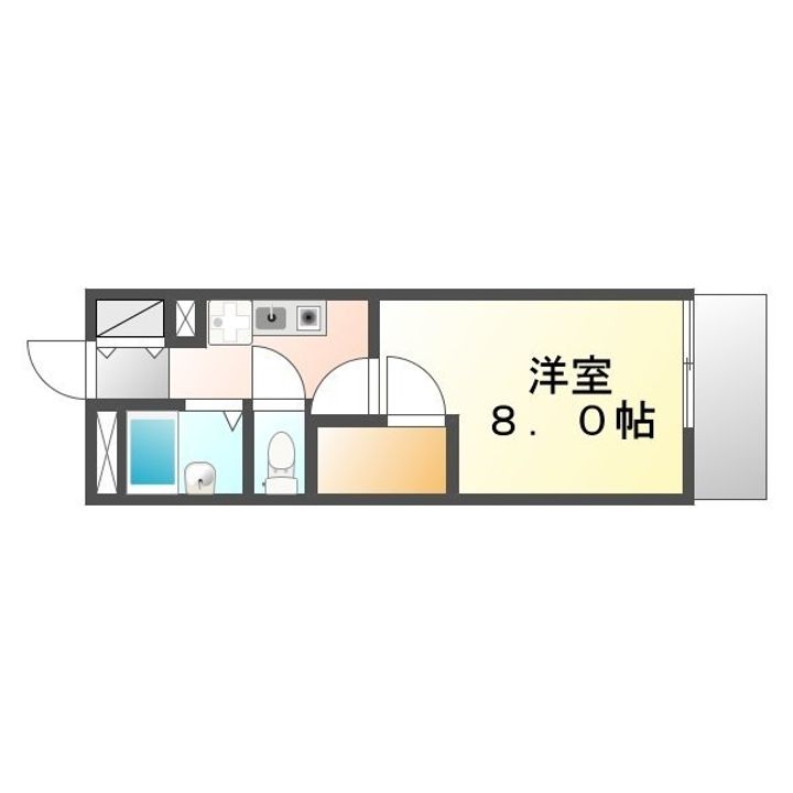 レオパレスウエル304の間取り