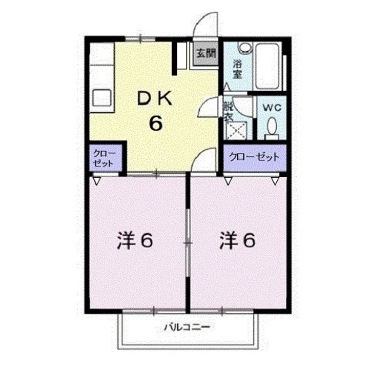 シティハイツやまやす203の間取り
