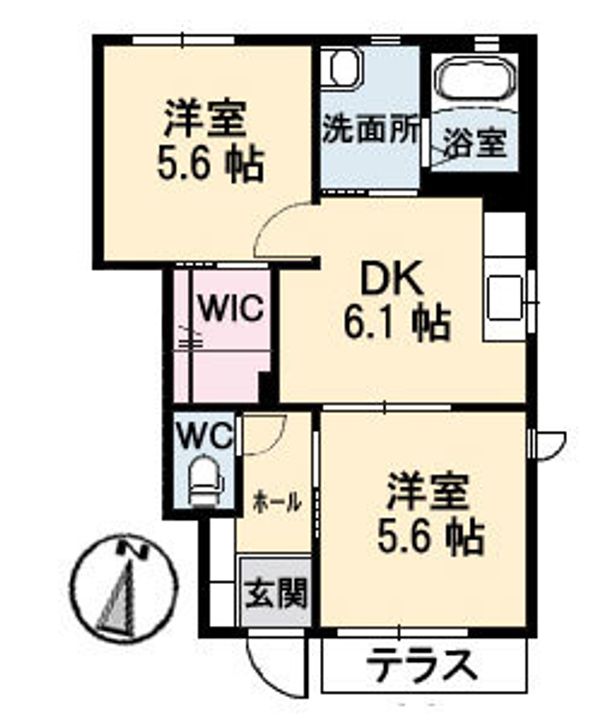 ミレニアムハイム3号館103の間取り