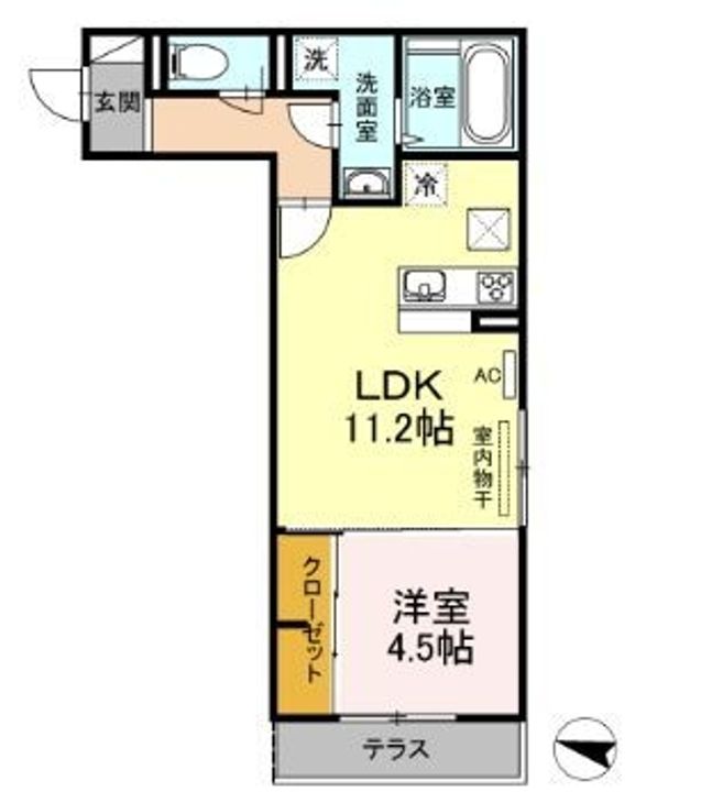 フレッチェ・ボスコⅢ102の間取り