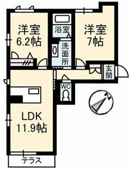ヤマトハイムⅢ303の間取り