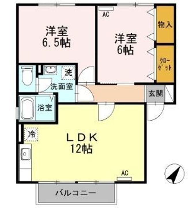 セジュール引野201の間取り