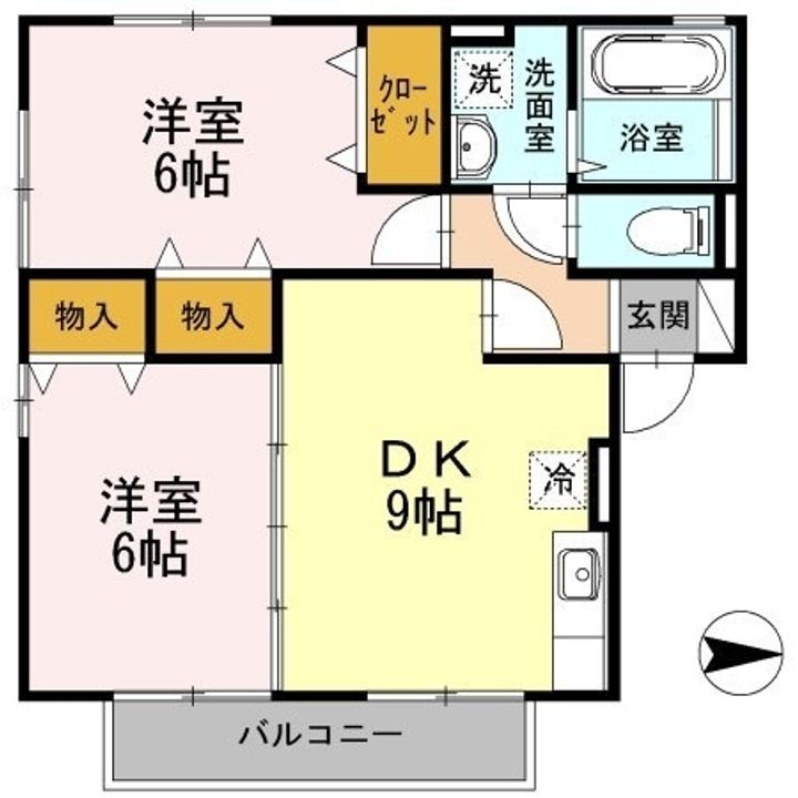 リベルタ スクエア A棟201の間取り
