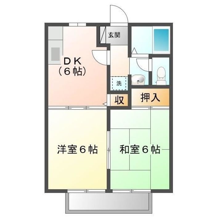 エーライン泉 B202の間取り