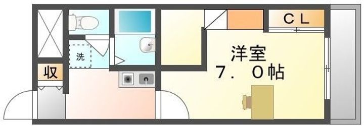 レオパレスYOUTO104の間取り