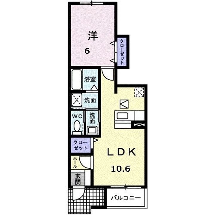ドエルエバーグリーンC102の間取り