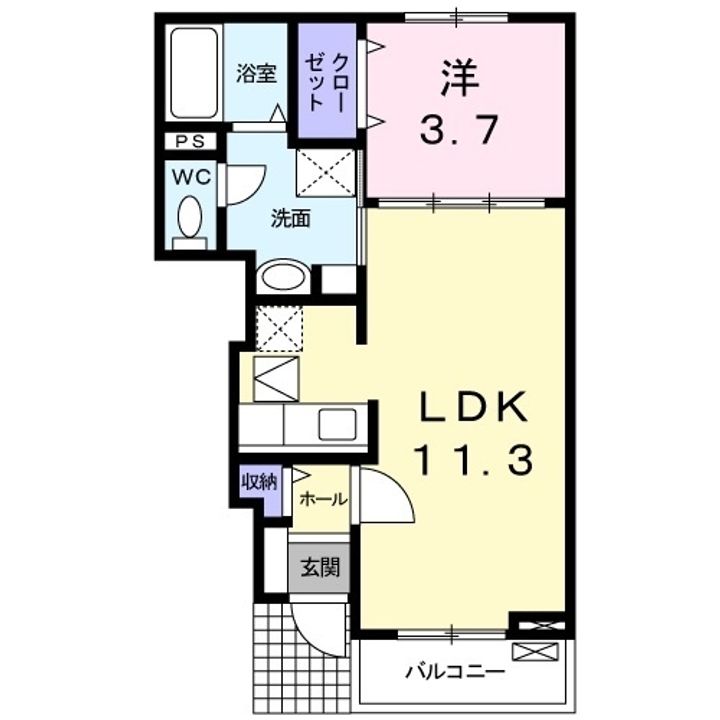 アミックスⅡC103の間取り