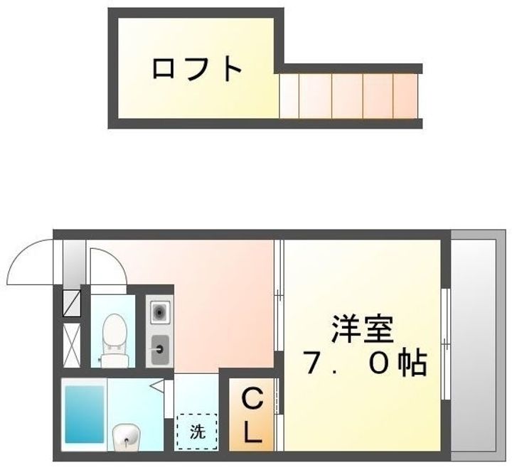 レオパレス坂出205の間取り