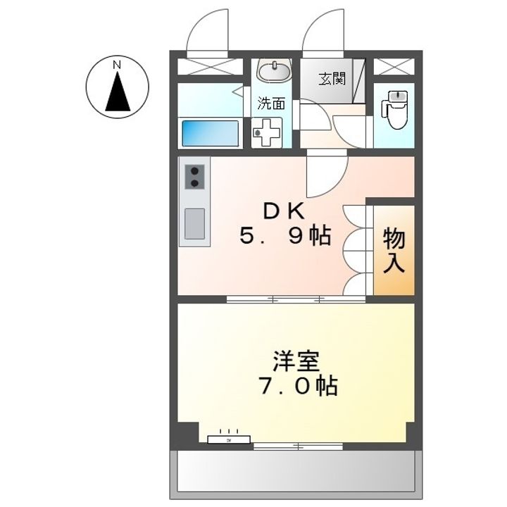 プランドール206の間取り