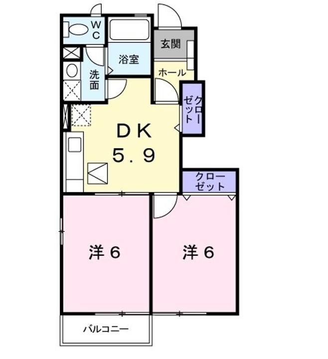 サウス・ソレイユ B103の間取り
