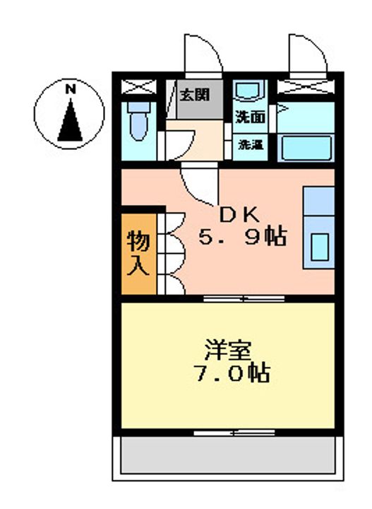プランドール102の間取り