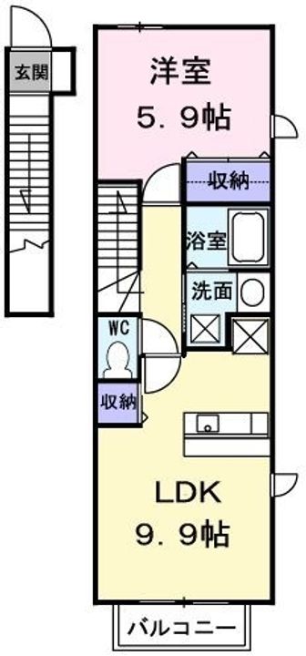 リュエル・ウエスト201の間取り