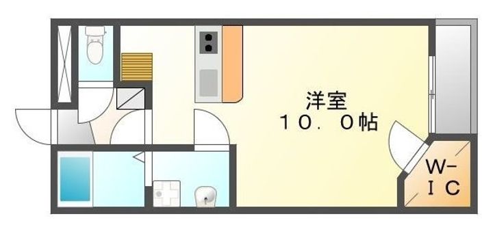 レオパレスあいれすと田村202の間取り