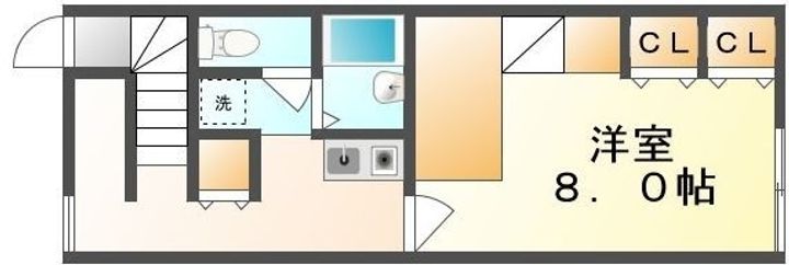 レオパレスダンダンめぐみ210の間取り