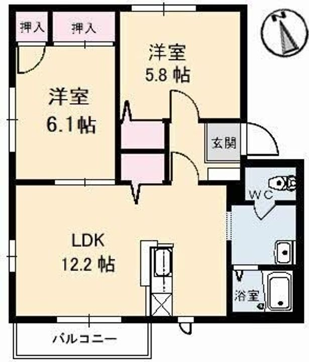 コートMT F館202の間取り