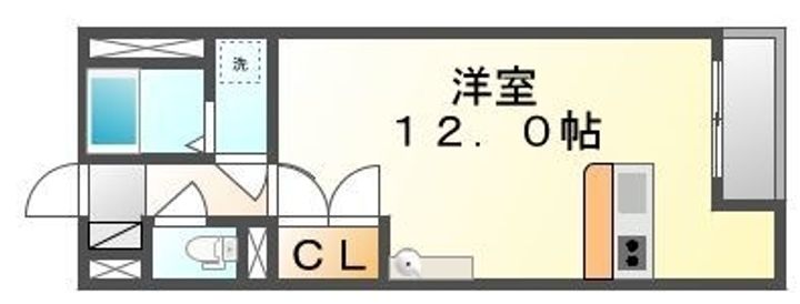 ミランダリゼやまのきた208の間取り